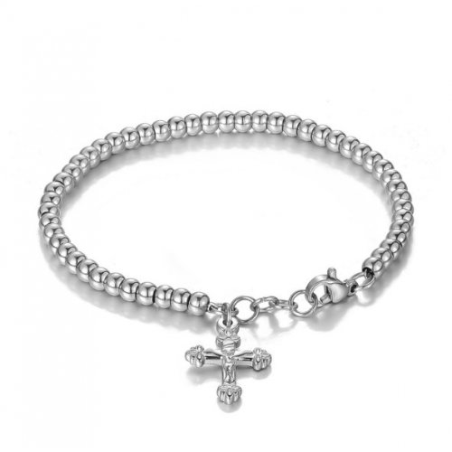 Bratara femei Cruce Charm, otel inoxidabil