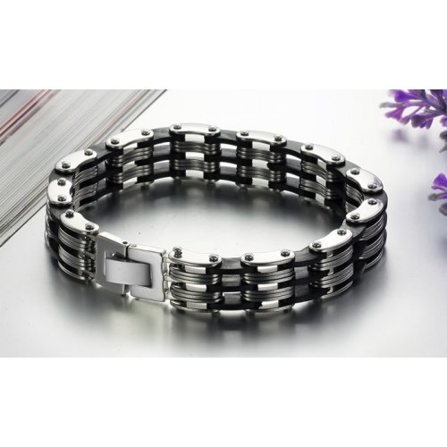 Bratara barbati Mysterious Night, Stainless Steel, otel inoxidabil