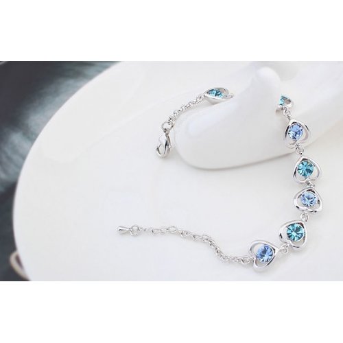 Bratara argint Layla, albastru deschis, Elemente Swarovski Bratara argint Layla, albastru deschis, Elemente Swarovski