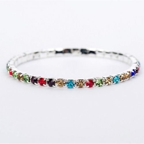 Bratara argint multicolor SW, Elemente Swarovski 