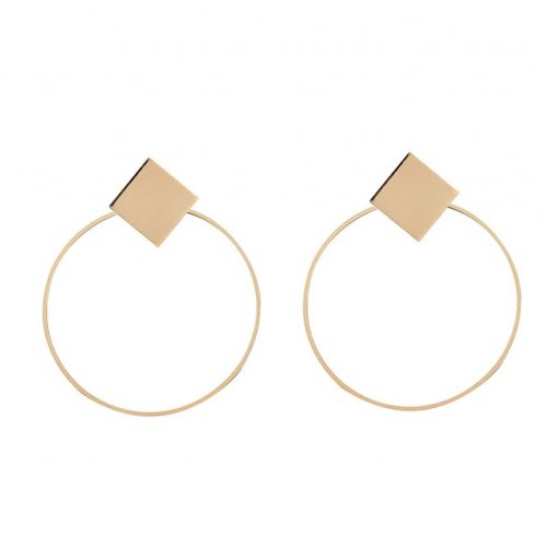 Cercei Charlene, placat cu aur 14K 