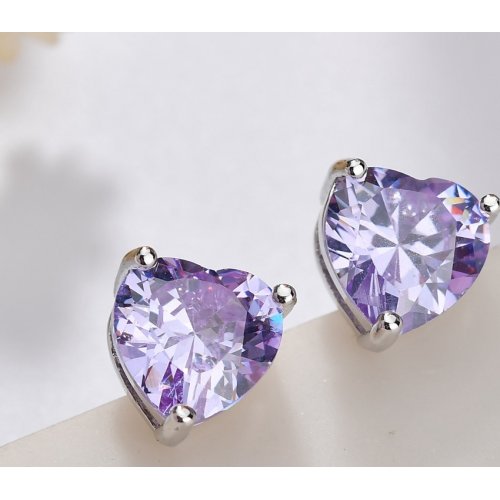 Cercei argint Iubire Adevarata, albastru, Elemente Swarovski 