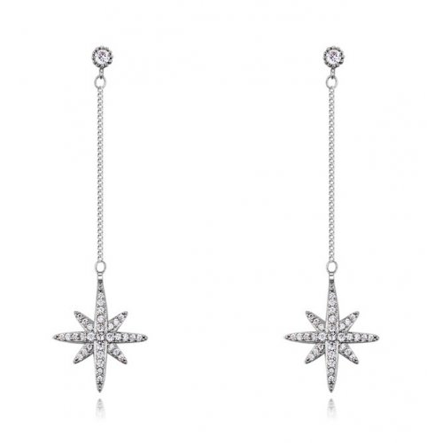 Cercei argint Sparkle, Elemente Swarovski 