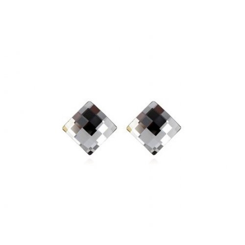 Cercei argint Romb, Elemente Swarovski 