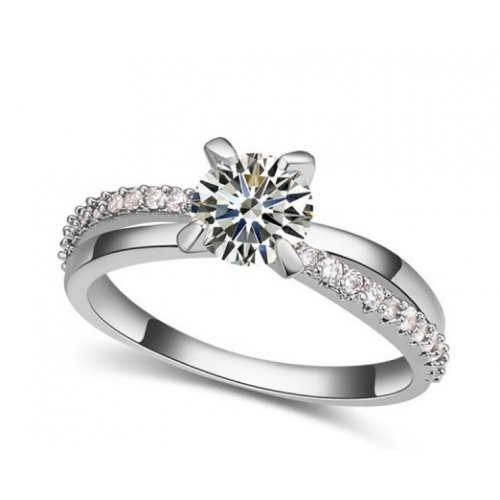 inel argint Impeccable, Elemente Swarovski 