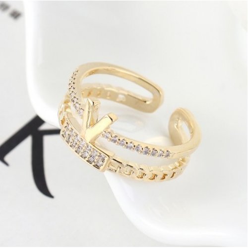 Inel Victoria, placat aur 14K, Elemente Swarovski