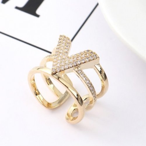 Inel femei Spectacular Glory Swarovski, placat cu aur 14K, Elemente Swarovski 