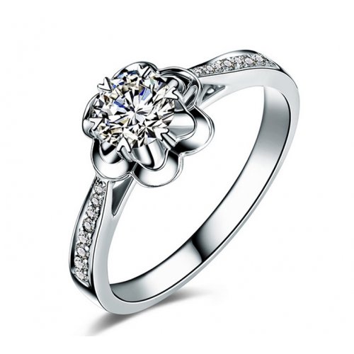 Inel Sparkly Flower, elemente Swarovski 