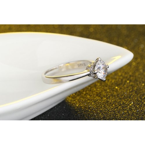 Inel argint Precious, alb, Elemente Swarovski 