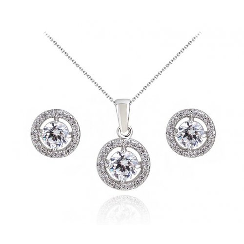 Set argint Heavenly, Elemente Swarovski 