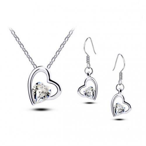 Set argint Elise, Elemente Swarovski 