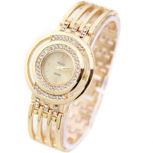 Ceas femei Charlotte,placat cu aur 14K