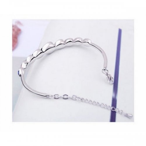 Bratara argint Infinity, albastru, Elemente Swarovski Bratara argint Infinity, albastru, Elemente Swarovski