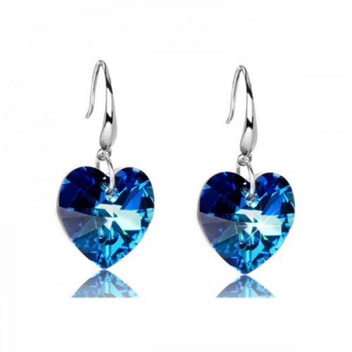 Cercei argint Ocean Love, Elemente Swarovski Cercei argint Ocean Love, Elemente Swarovski