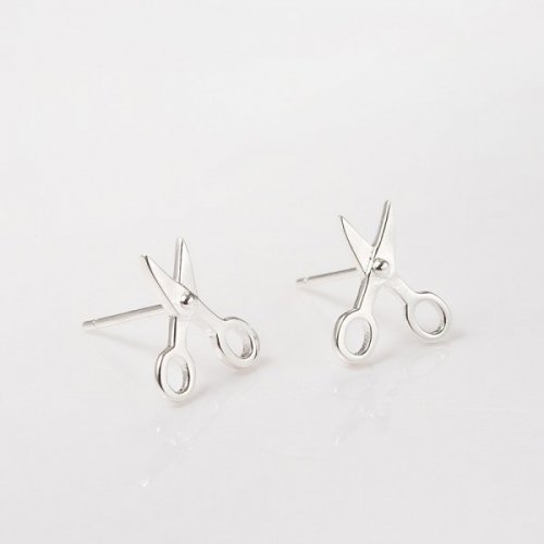 Cercei argint model foarfeca Cercei argint model foarfeca