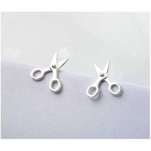 Cercei argint model foarfeca Cercei argint model foarfeca