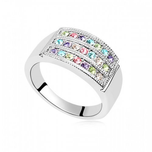 Inel argint Paradis Multicolor, Elemente Swarovski 