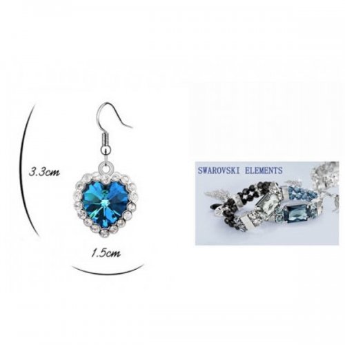Set argint Titanic Inima, Elemente Swarovski Set argint Titanic Inima, Elemente Swarovski