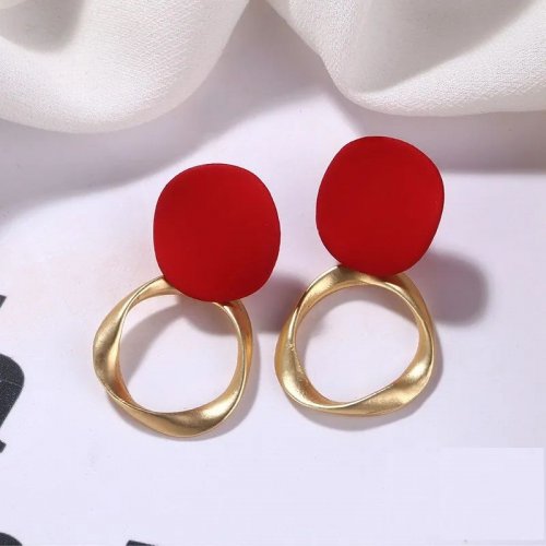Cercei fashion femei Red and Gold Circle Passion Cercei fashion femei Red and Gold Circle Passion