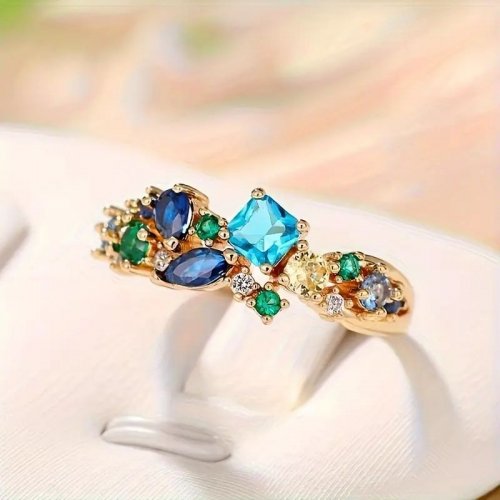 Inel argint femei placat cu aur 18k Exquisite Nobility